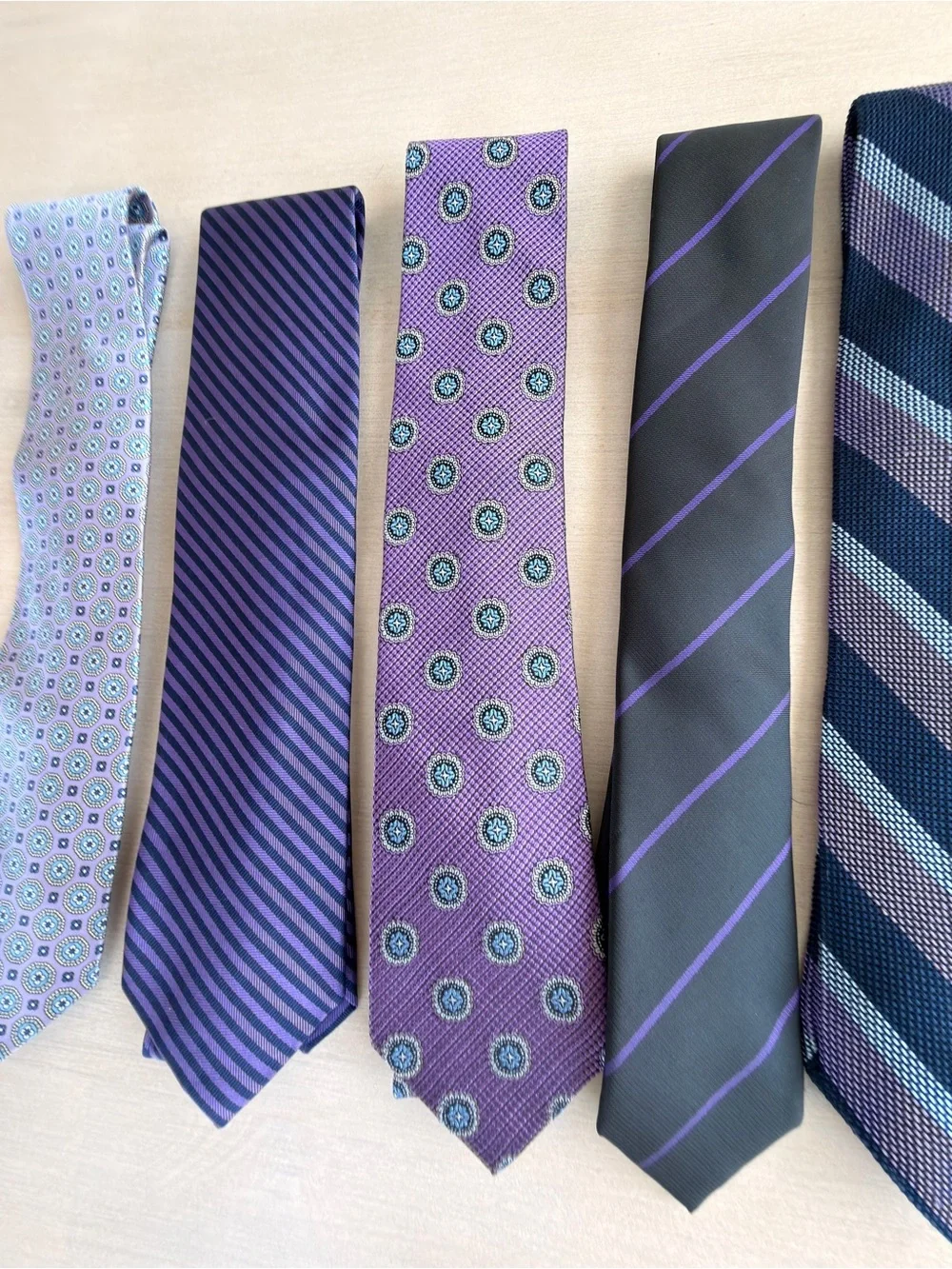 Men's Purple Patterned Ties - Classic Formal Accent